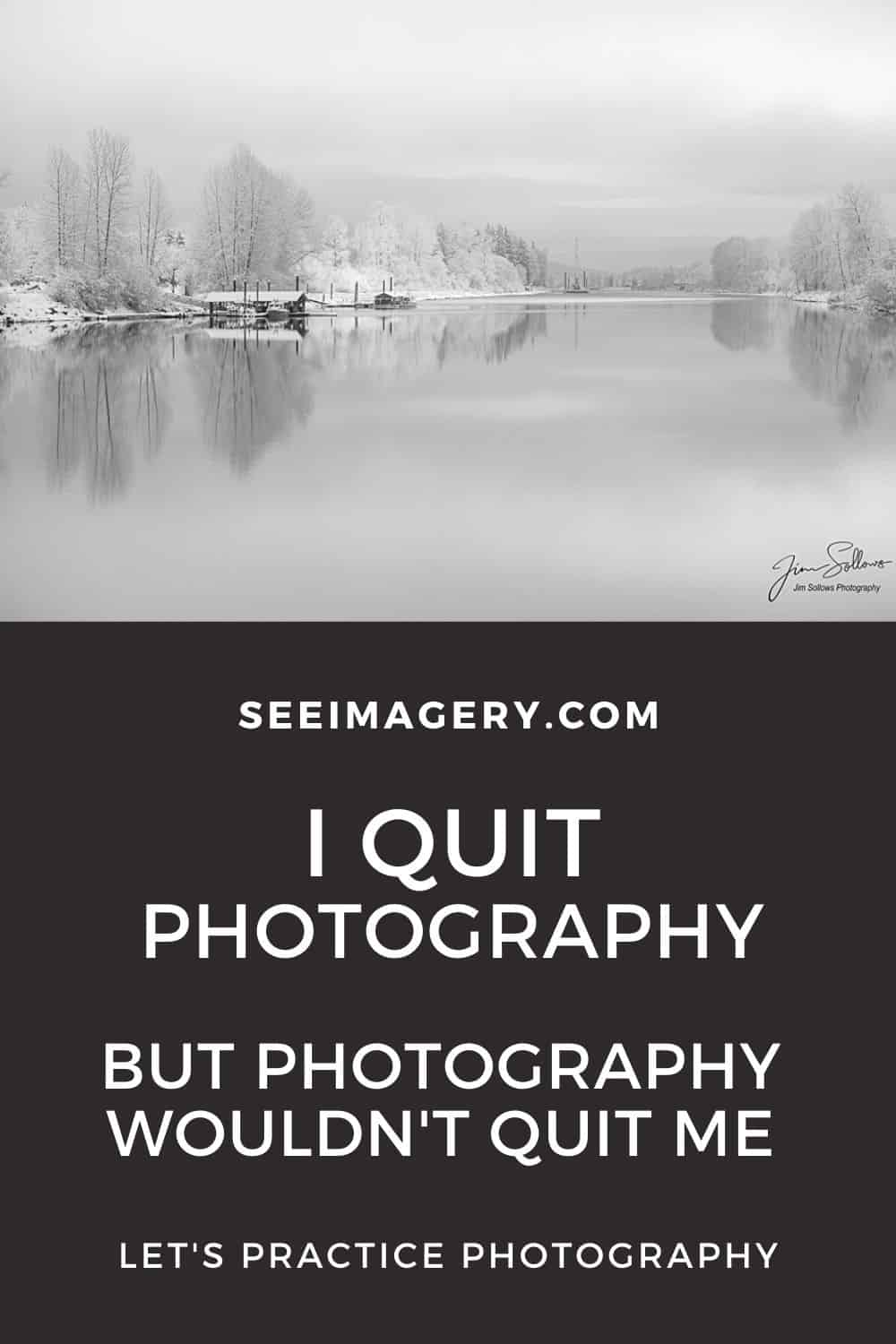 I quit photography pin